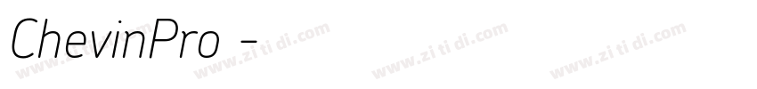 ChevinPro 字体转换